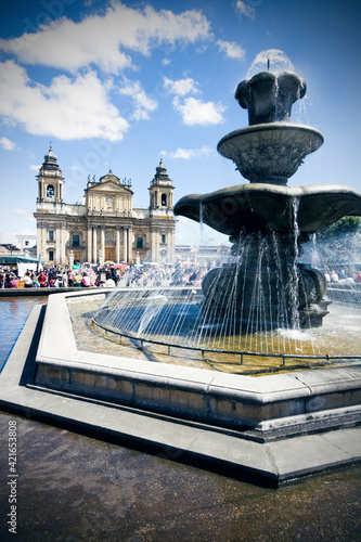 Guatemala, Guatemala City, fountain on main square photo