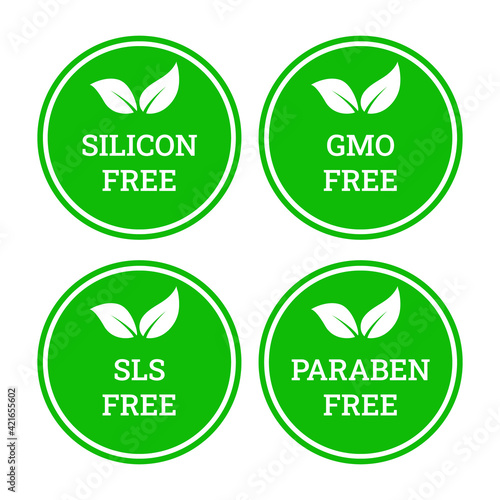 GMO sls free preservative chemical organic circle label