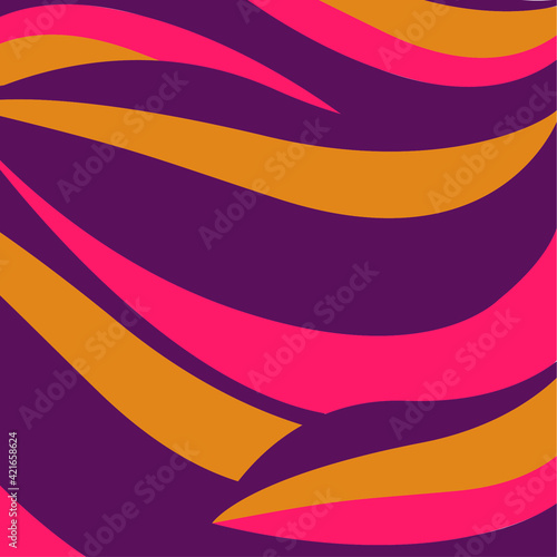 Vivid Pink, Purple and Gold Retro Wave Background