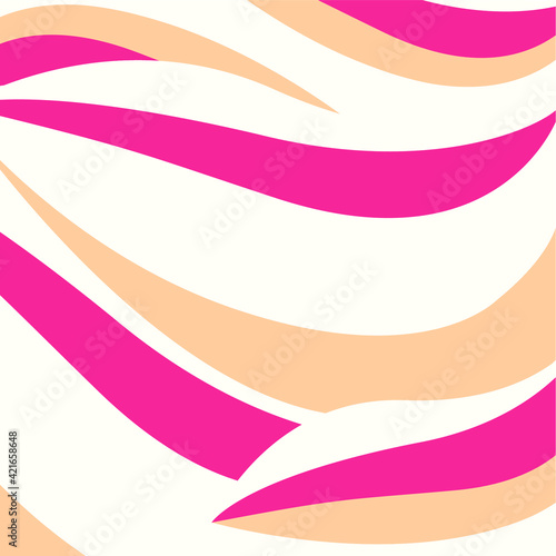 Pink and Coral Graphic Waves Background