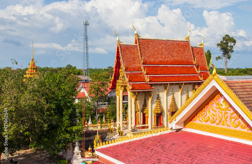 Ancient historical Wat Prachapithak Buddhist temple in Warin Chamrap, Ubon Ratchathani, Thailand photo