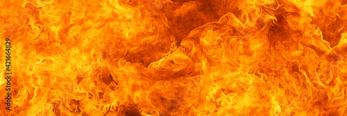 blaze fire flame conflagration texture for banner background in 3x1 ratio