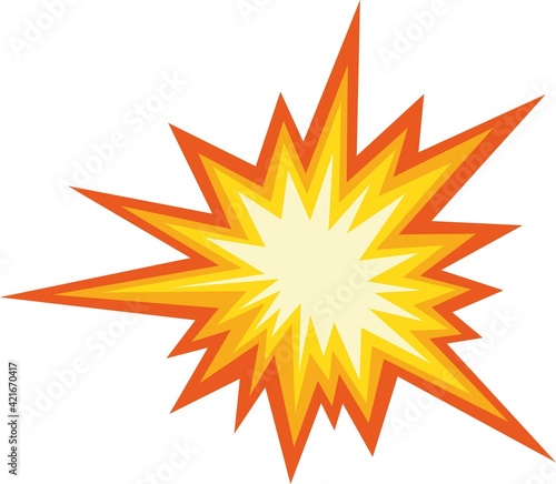 Vector illustration of explosive collision emoticon