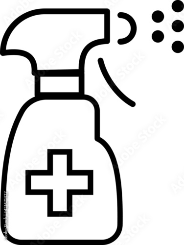 Disinfectant line icon - vector