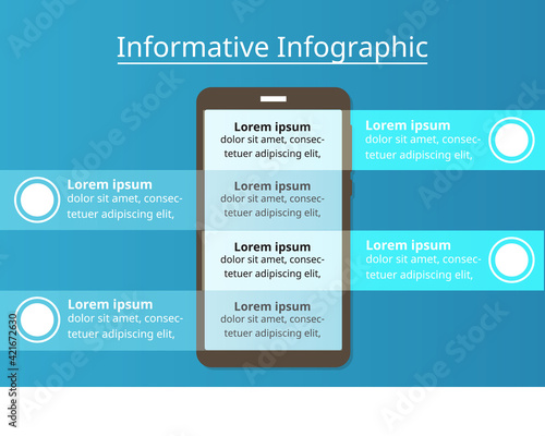 informative Infographic template for business. technology diagram for presentation vector infographic