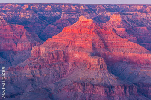 Εκτύπωση καμβά Isis Temple and The Inner Canyon, Grand Canyon National Park, Arizona, USA