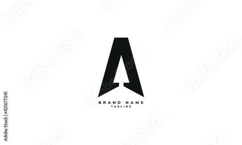 A, Abstract initial monogram letter alphabet logo design