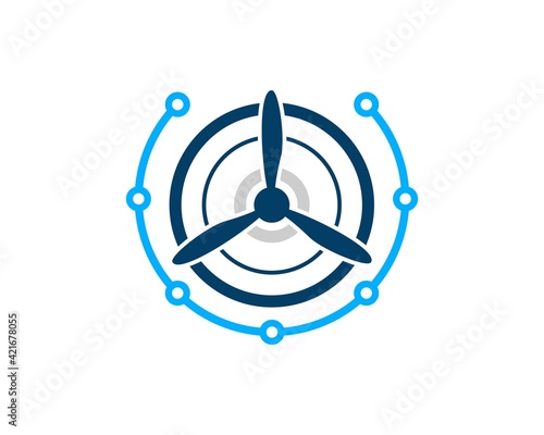 Circle circuit technology with plane propeller inside