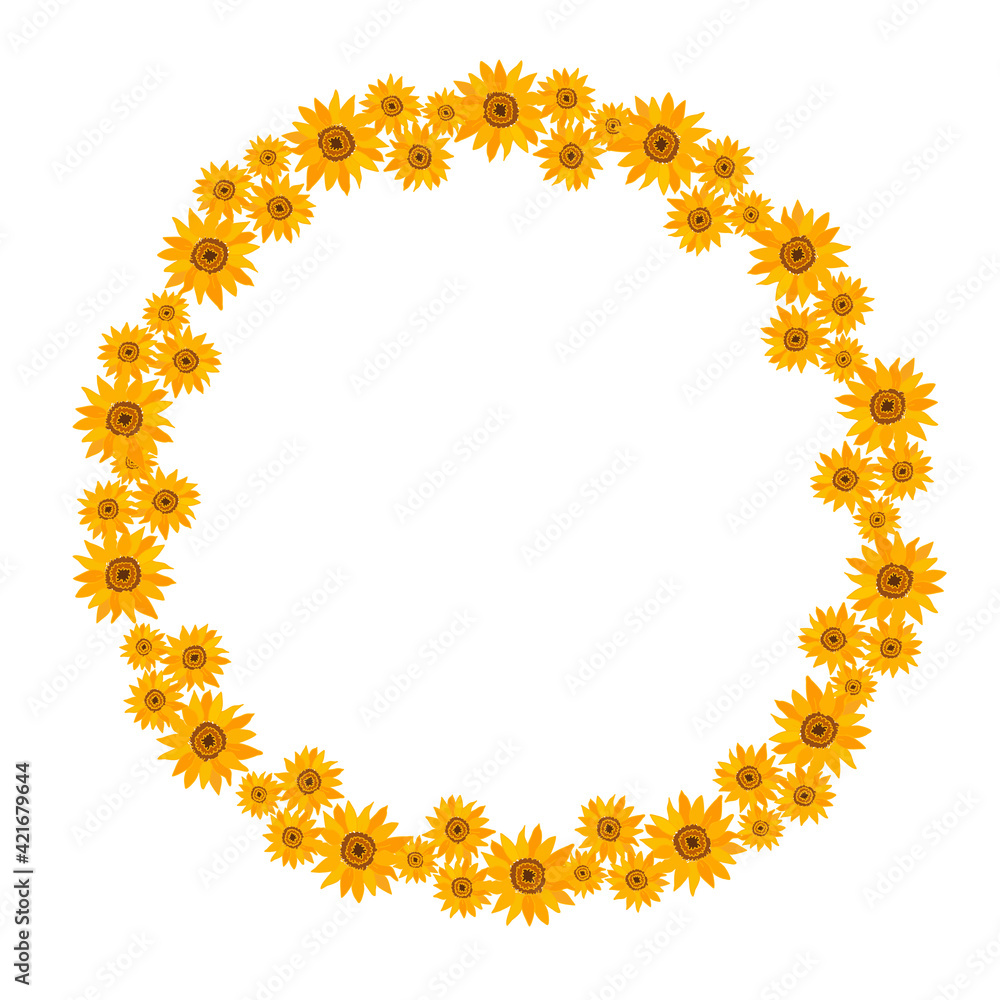 wreath from yellow flowers wreath from yellow flowers