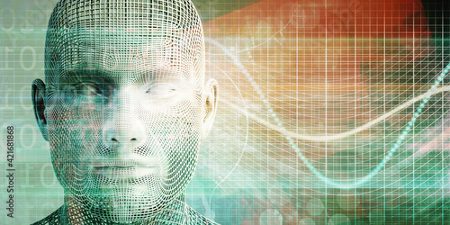 Tableau sur toile Artificial Intelligence Evolution