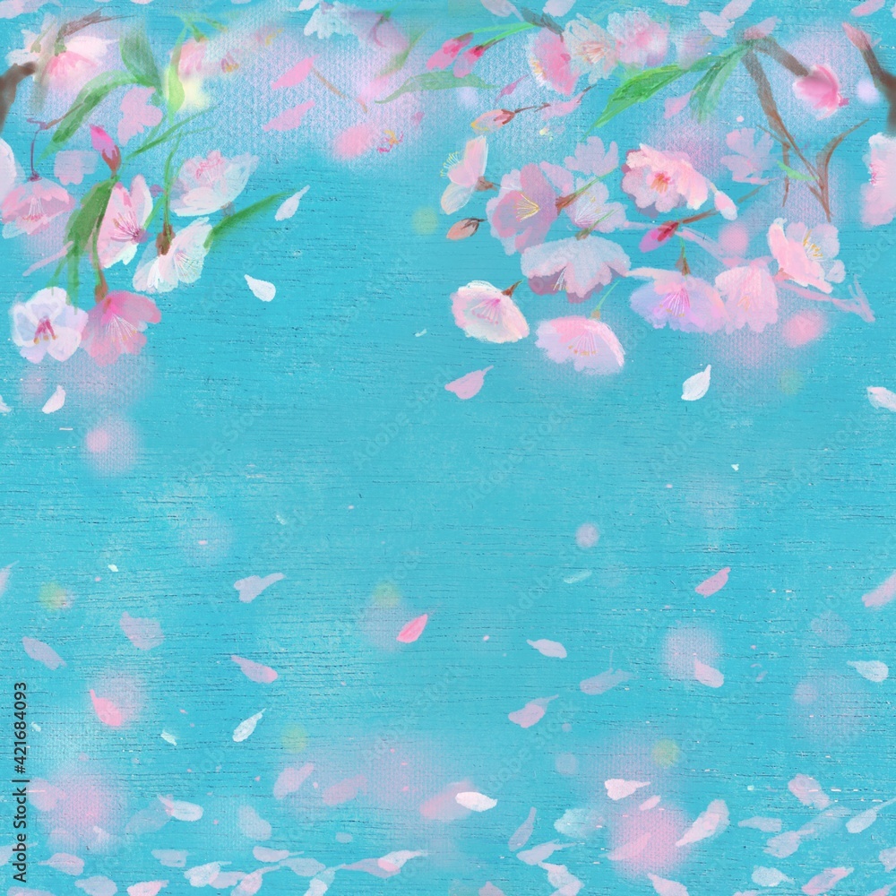 seamless pattern cherry blossom blizzard petal falling beautiful spring illustration seamless pattern cherry blossom blizzard petal falling beautiful spring illustration