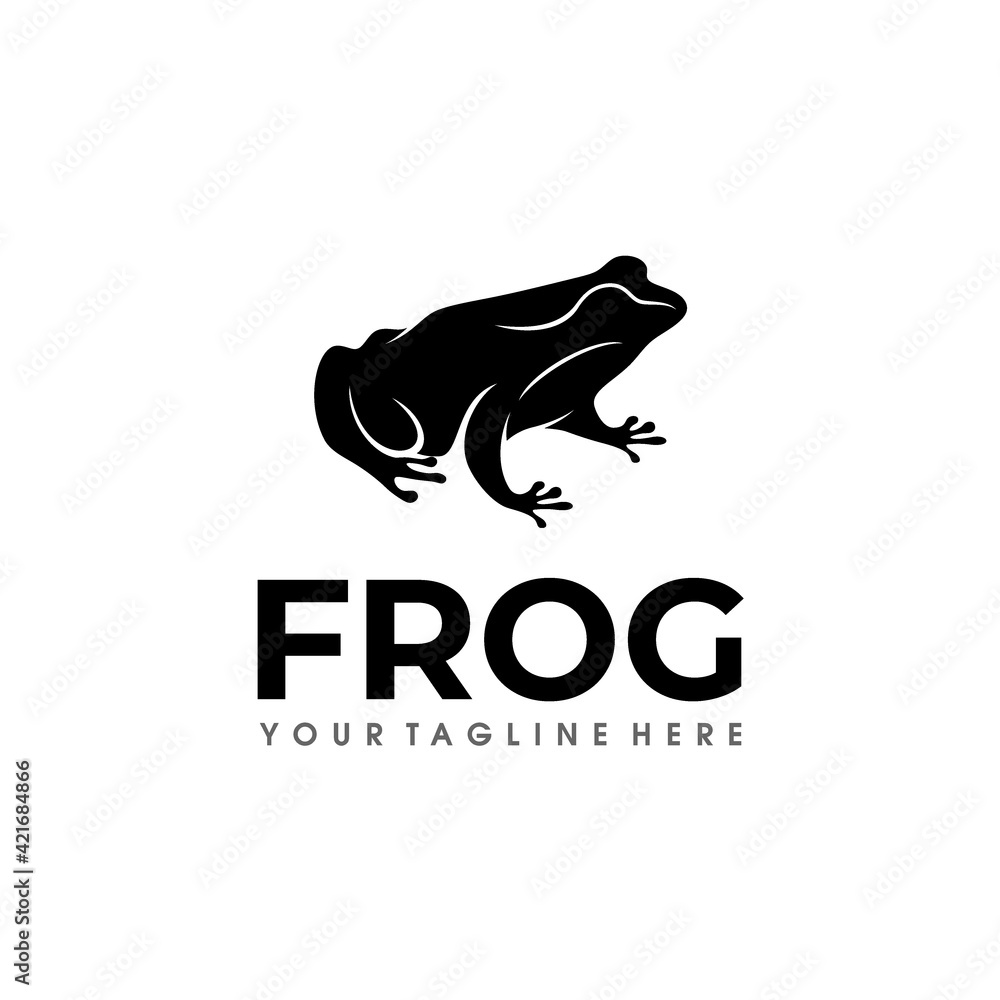 Fototapeta premium Frog Logo Design Vector Illustration