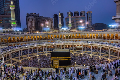 Kaaba the center of Islam's most important mosque, the Masjid al-Haram in Mecca, Saudi Arabia