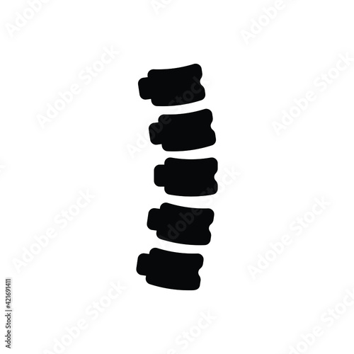 Black solid icon for spine