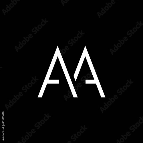 Modern and professional AA initials logo photo