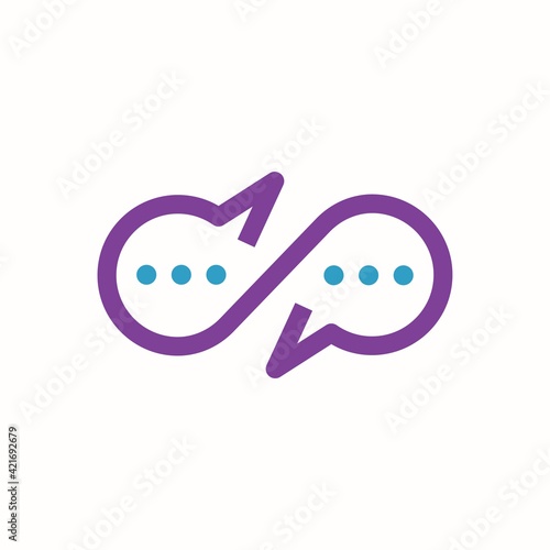 Infinite chat logo design Element