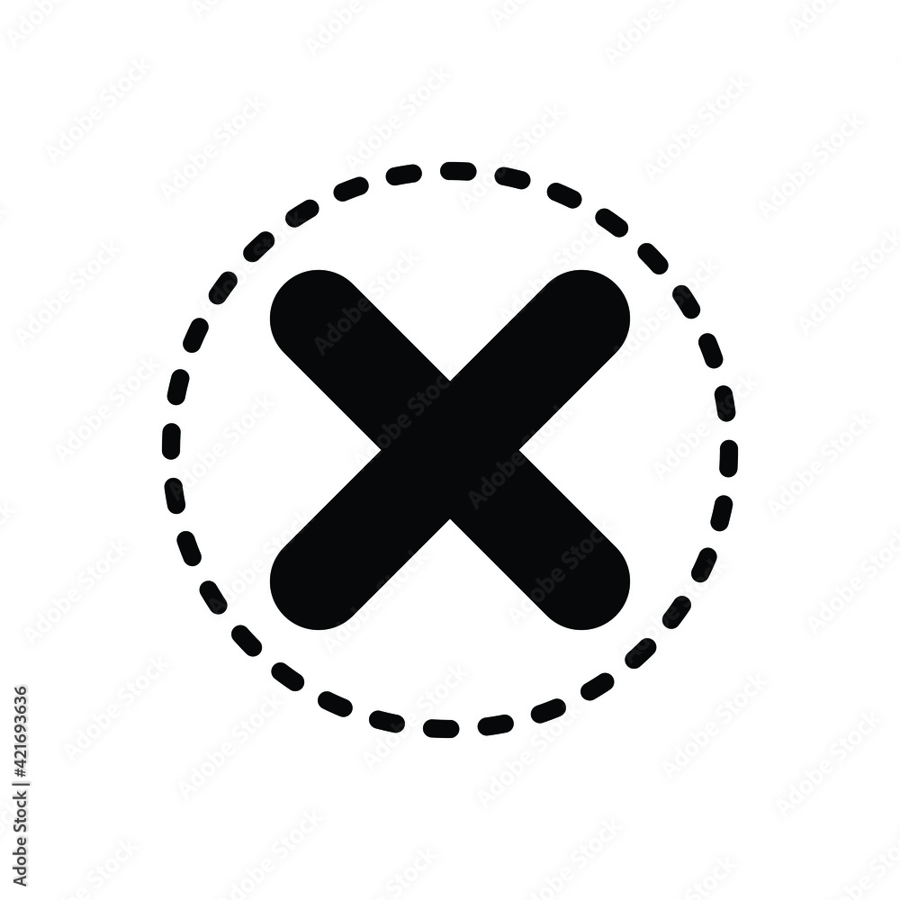 Obraz premium Black solid icon for eliminate