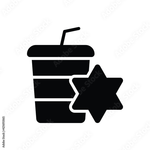 Black solid icon for favorites