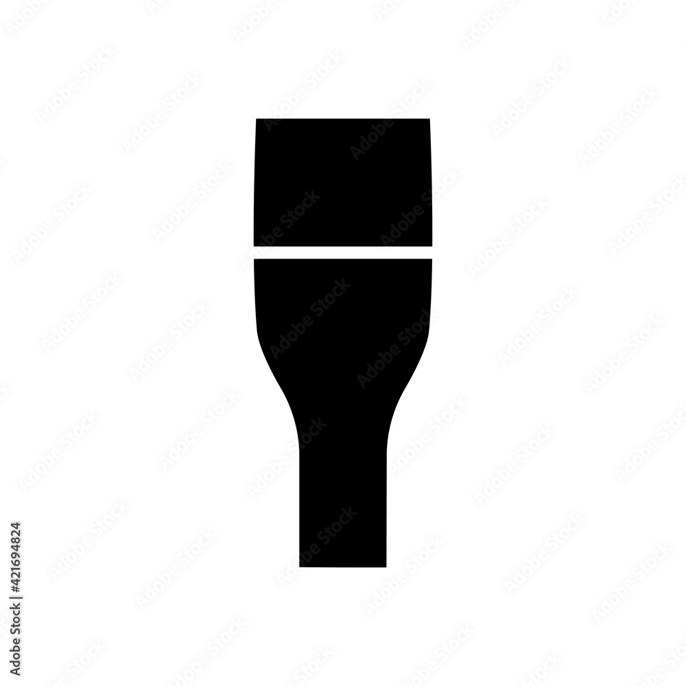 Glass icon on white background. Editable stroke. Design template vector Glass icon on white background. Editable stroke. Design template vector