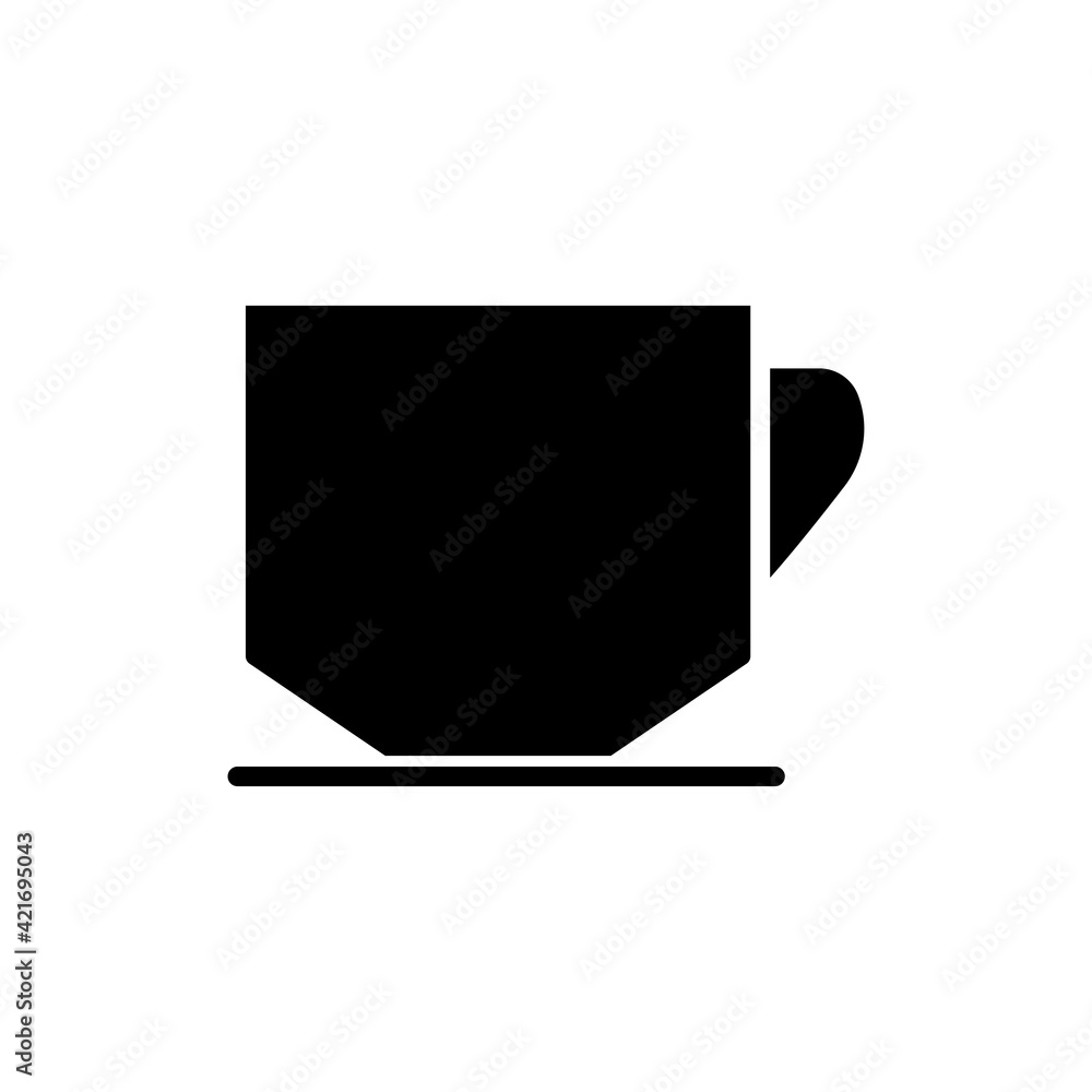 Coffee cup icon on white background. Editable stroke. Design template vector Coffee cup icon on white background. Editable stroke. Design template vector