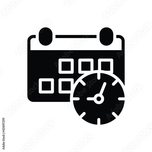 Black solid icon for reminder