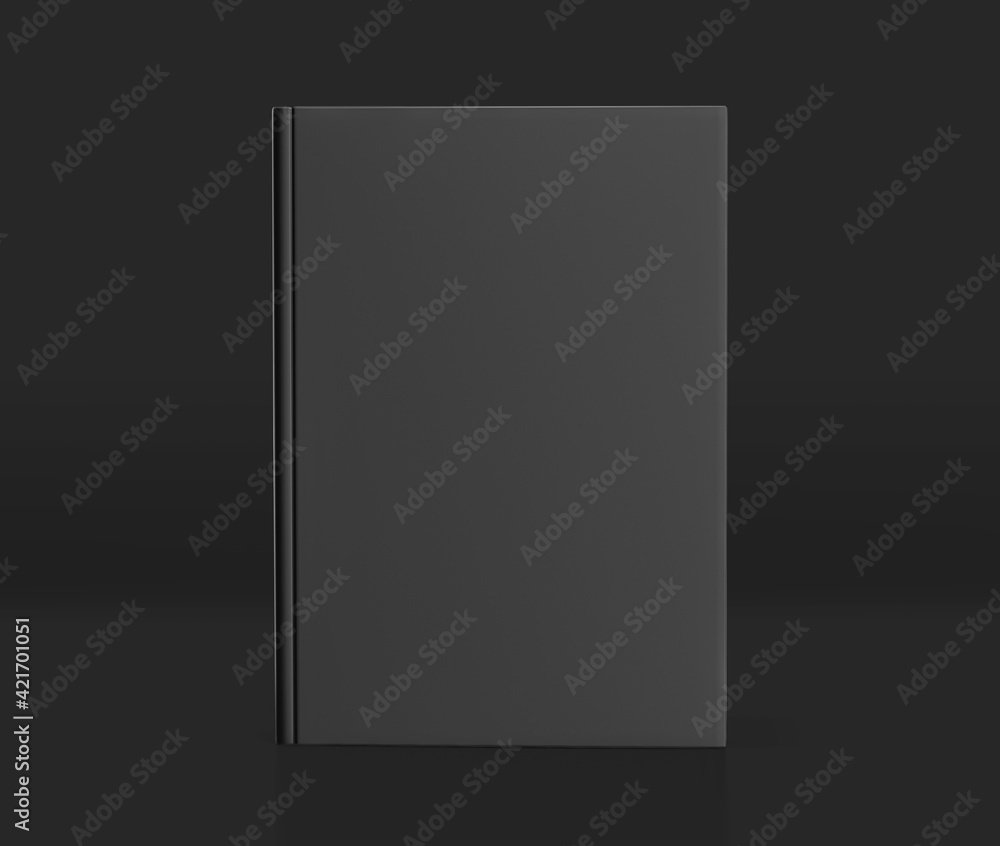 Black Hard Cover Book Mockup, Magazine, Book, Booklet, Brochure, 3D Rendered on Dark background Black Hard Cover Book Mockup, Magazine, Book, Booklet, Brochure, 3D Rendered on Dark background