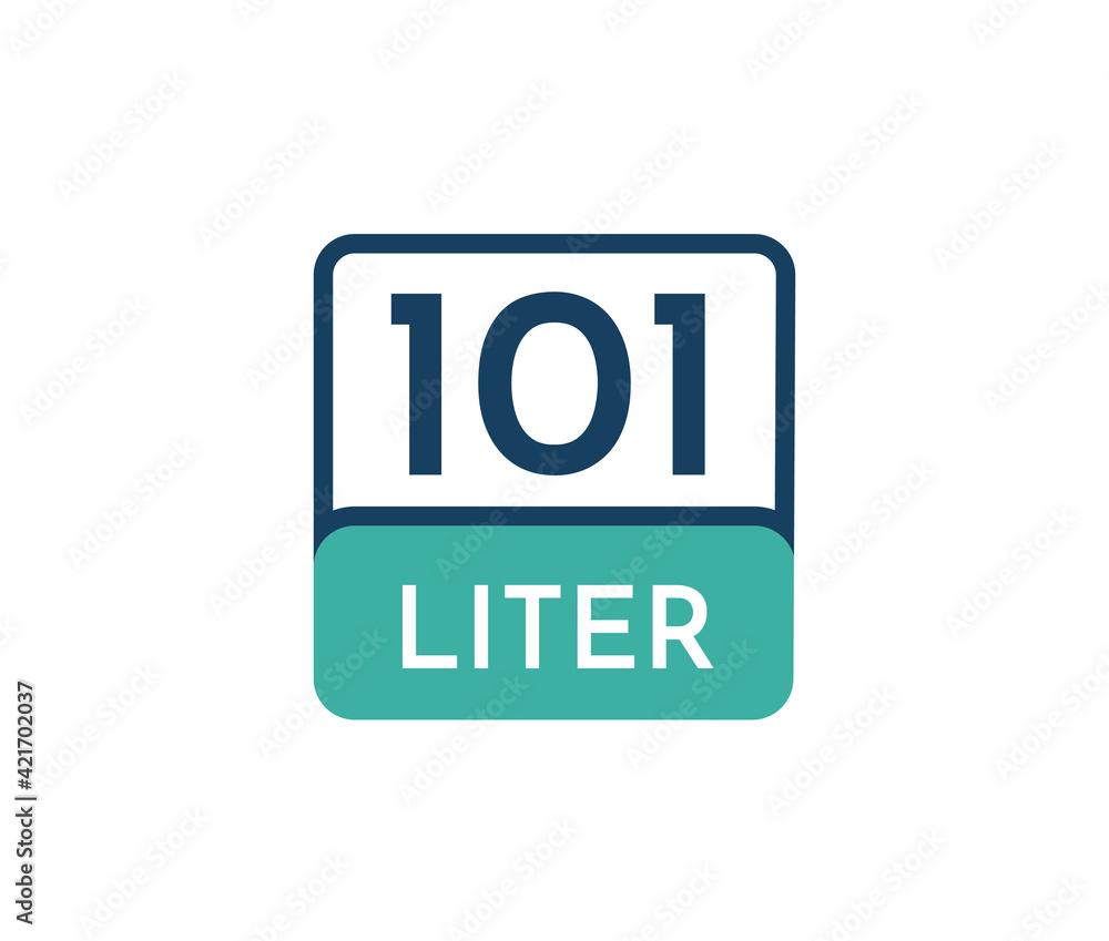 101 liters icon vector illustration 101 liters icon vector illustration