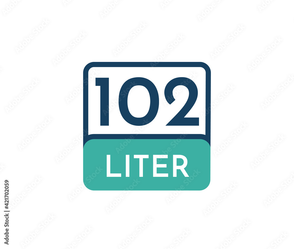 102 liters icon vector illustration 102 liters icon vector illustration