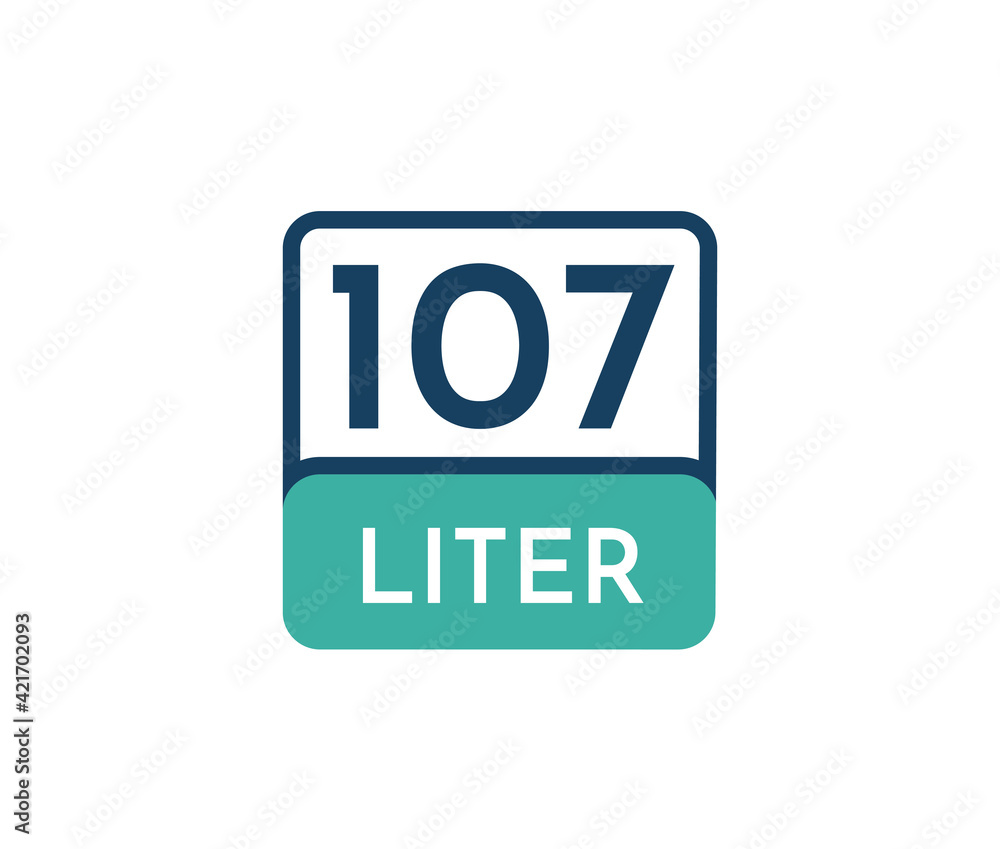 107 liters icon vector illustration 107 liters icon vector illustration
