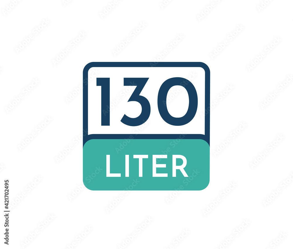 130 liters icon vector illustration 130 liters icon vector illustration