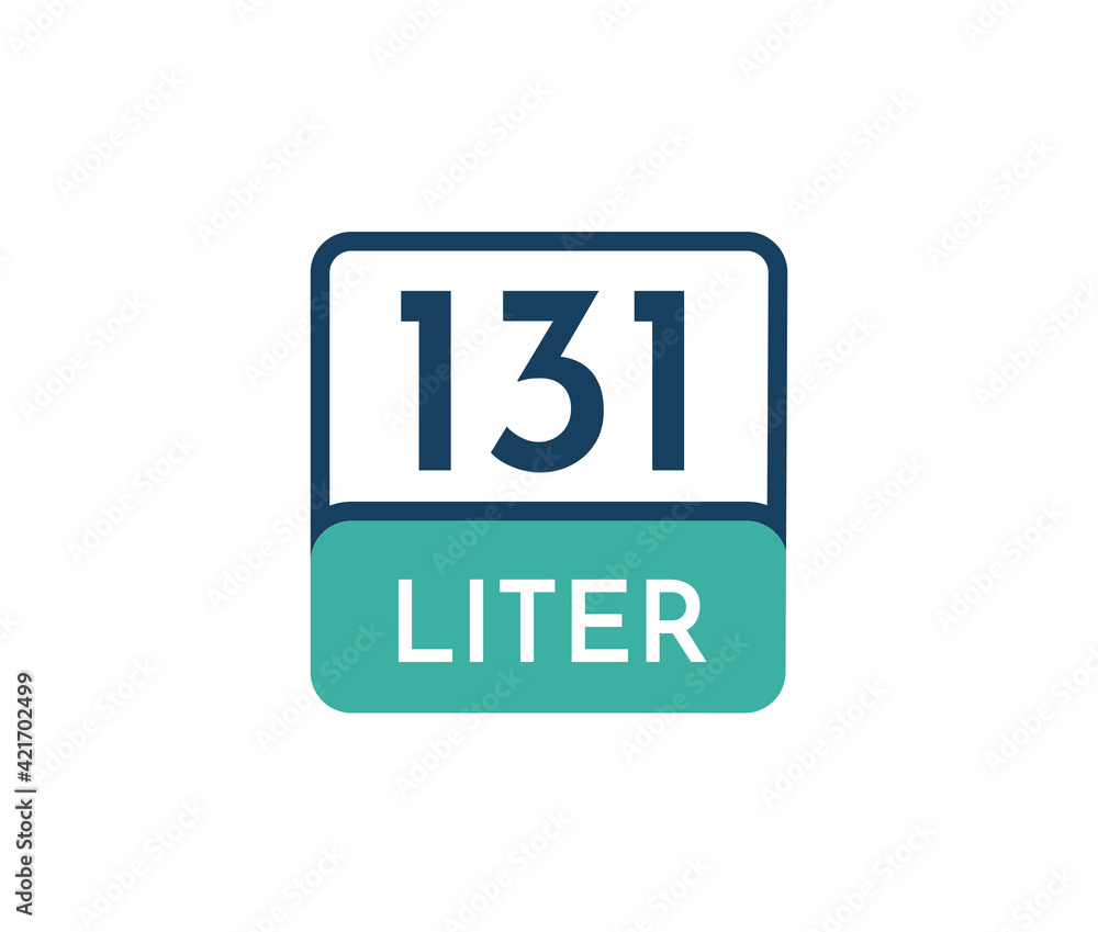 131 liters icon vector illustration 131 liters icon vector illustration