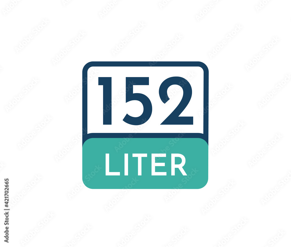 152 liters icon vector illustration 152 liters icon vector illustration