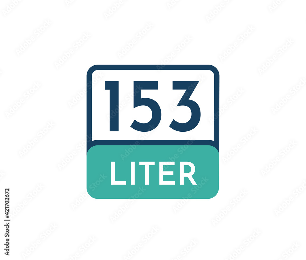 153 liters icon vector illustration 153 liters icon vector illustration