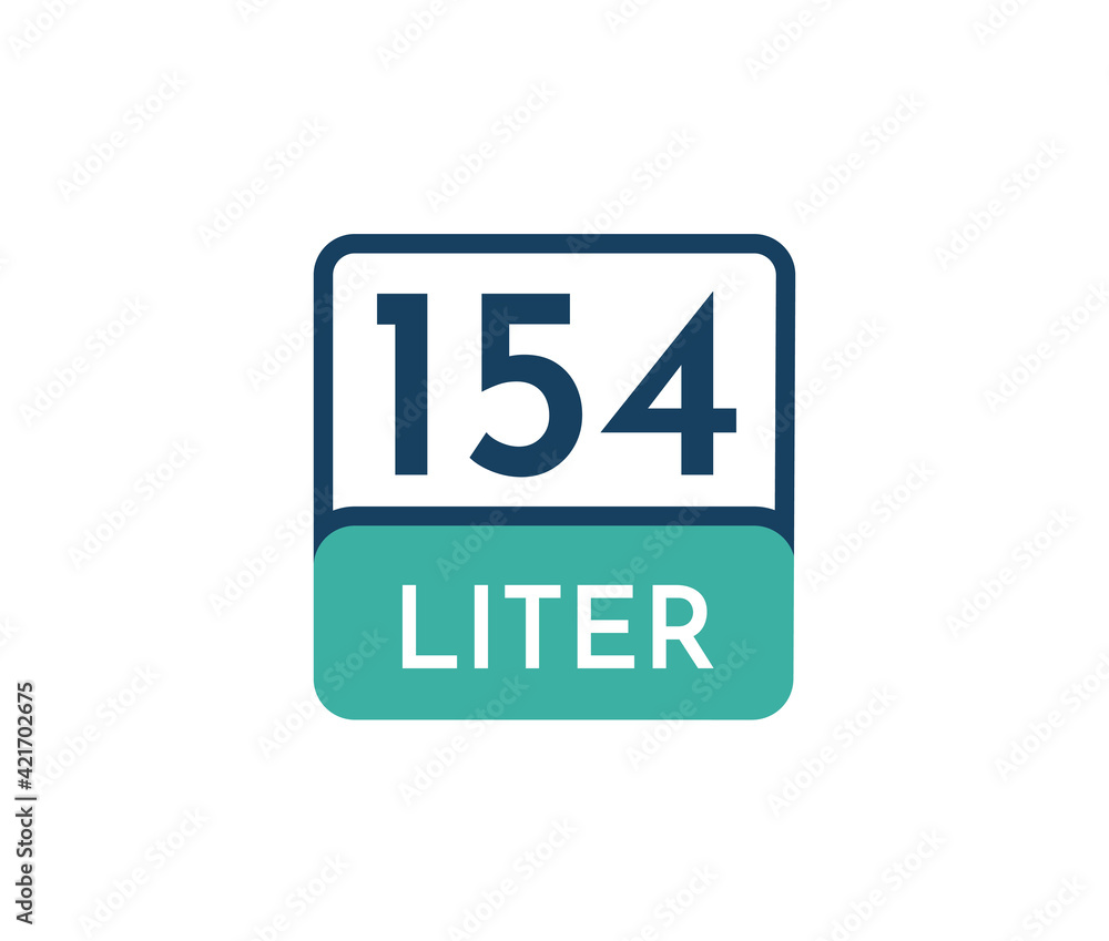 154 liters icon vector illustration 154 liters icon vector illustration