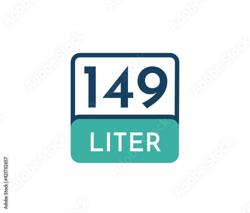 149 liters icon vector illustration