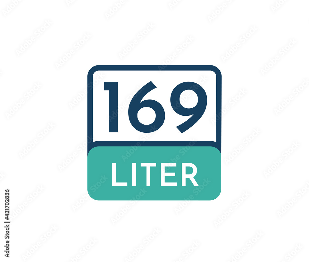 169 liters icon vector illustration 169 liters icon vector illustration