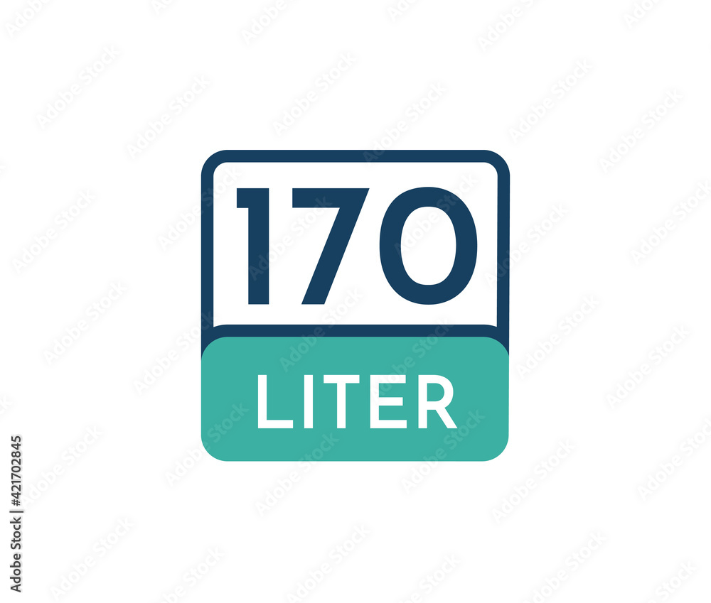 170 liters icon vector illustration 170 liters icon vector illustration