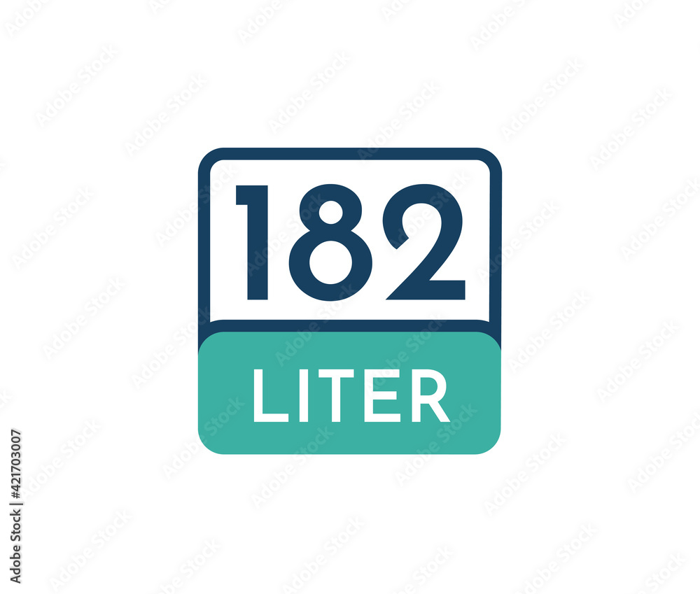 182 liters icon vector illustration 182 liters icon vector illustration