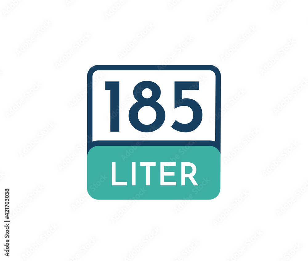 185 liters icon vector illustration 185 liters icon vector illustration