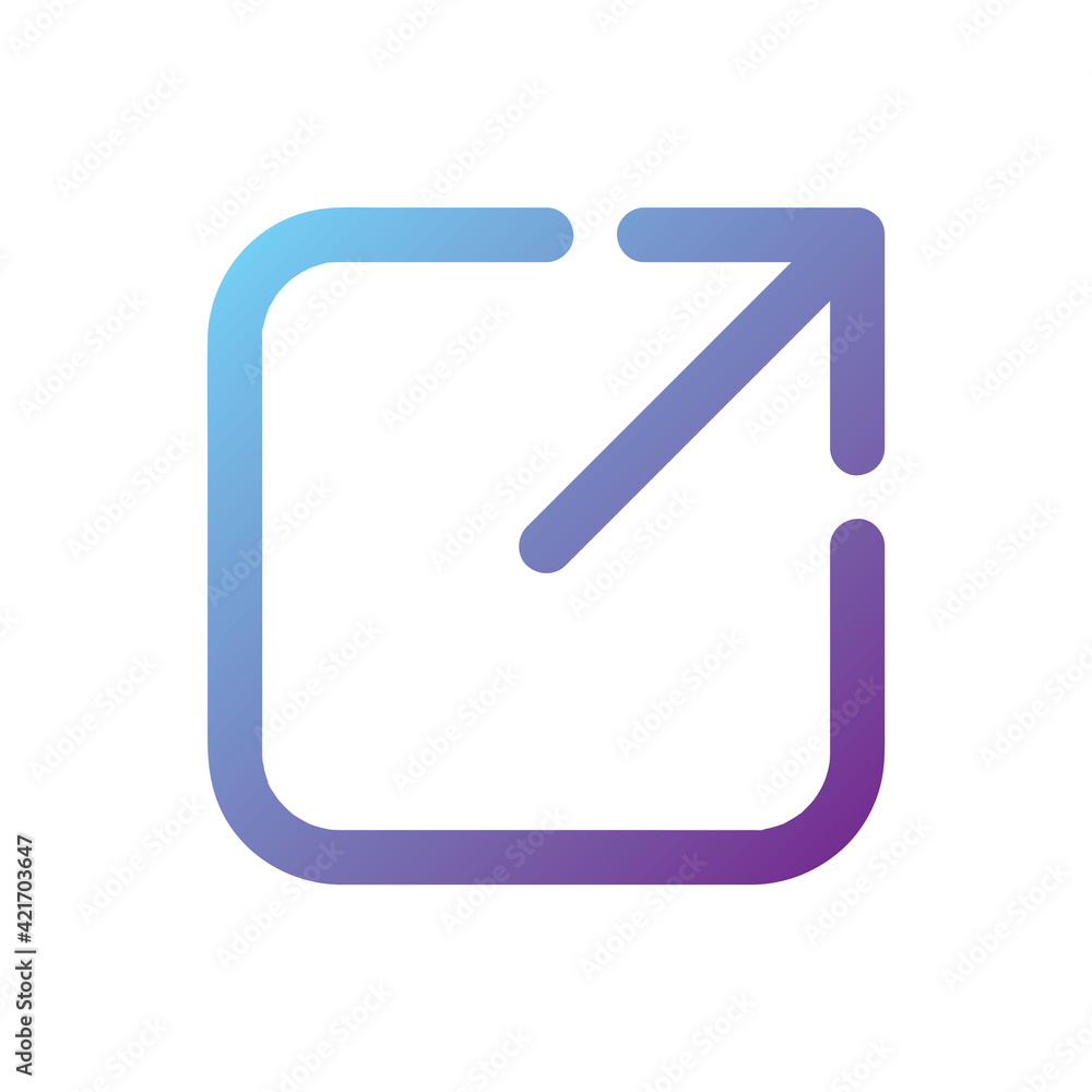 External link vector icon with gradient External link vector icon with gradient