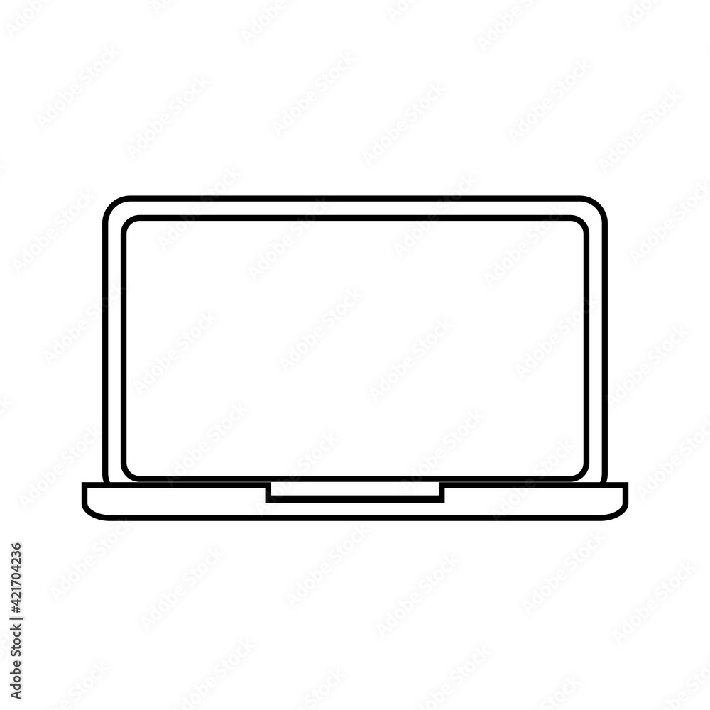 laptop computer icon over white background, laptop computer icon over white background,
