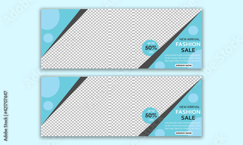 Web banner template for fashion sale