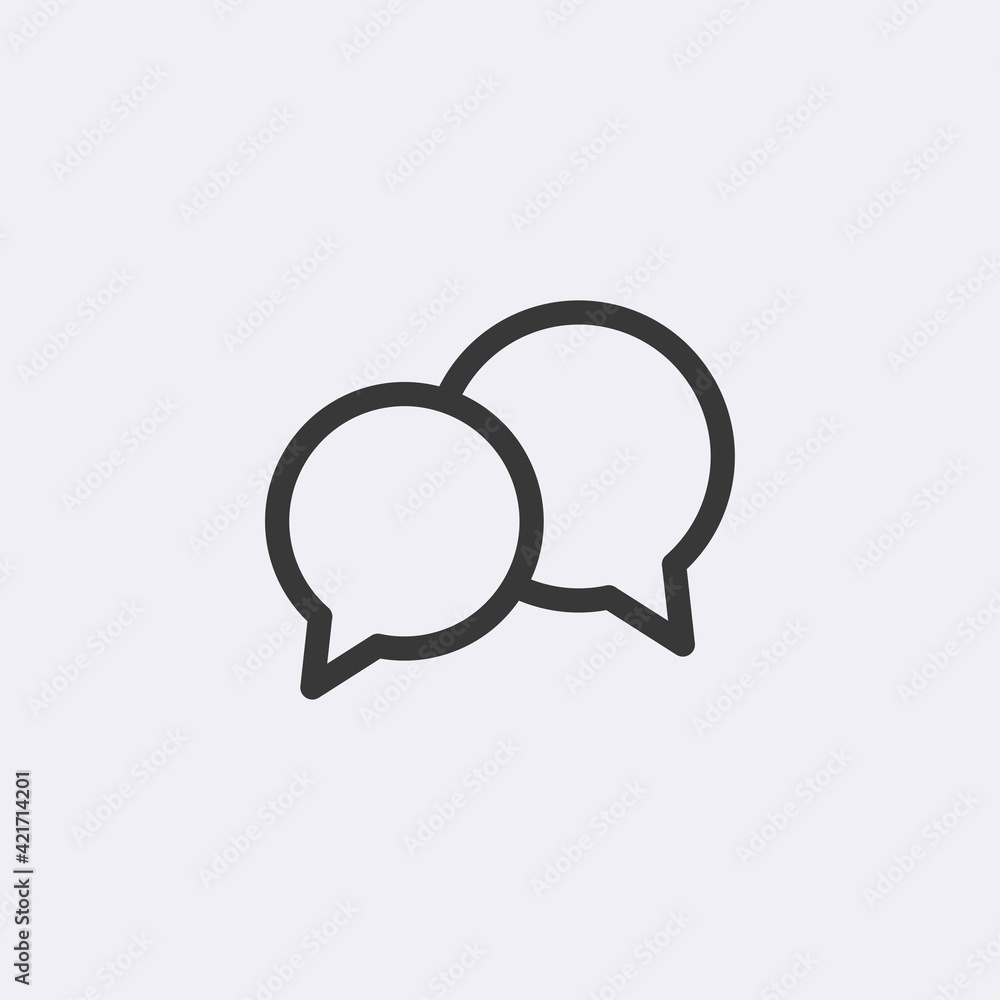 Speech bubbles social media icon isolated on background. Chatting symbol modern, simple, vector, icon for website design, mobile app, ui. Vector Illustration Speech bubbles social media icon isolated on background. Chatting symbol modern, simple, vector, icon for website design, mobile app, ui. Vector Illustration