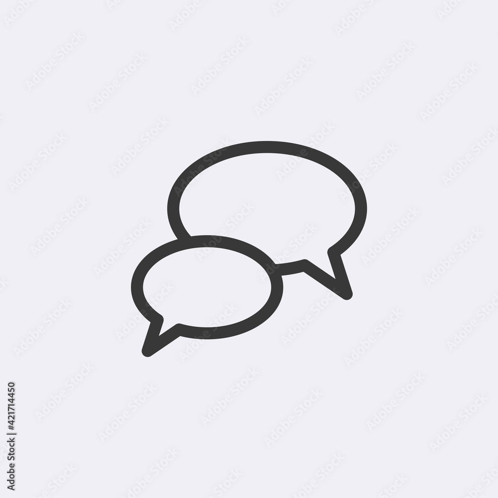 Speech bubbles social media icon isolated on background. Chatting symbol modern, simple, vector, icon for website design, mobile app, ui. Vector Illustration Speech bubbles social media icon isolated on background. Chatting symbol modern, simple, vector, icon for website design, mobile app, ui. Vector Illustration