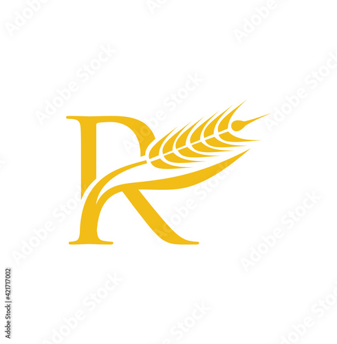 Wheat Grain Initial Letter R