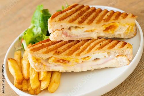 ham cheese sandwich with egg © topntp