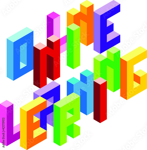 online learning logo design full color