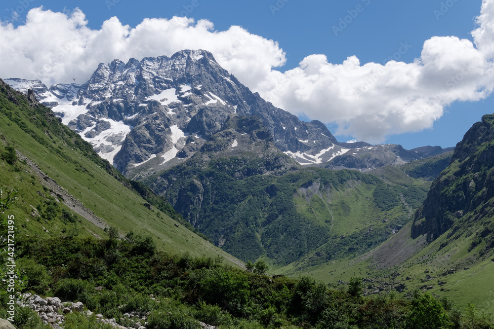 Sirac Peak in Ecrins National Park (Alps, France)
