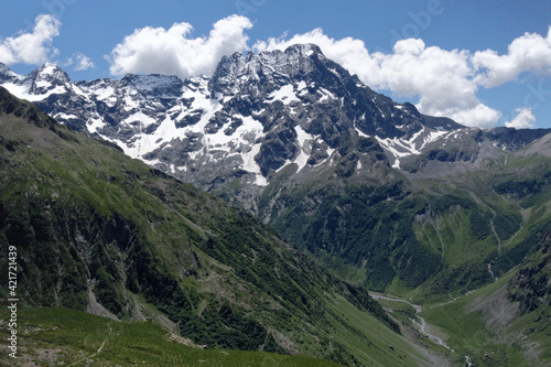 Sirac Peak in Ecrins National Park  Alps  France 
