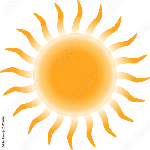 Vitamin D symbol sun icon design. Vector illustration.